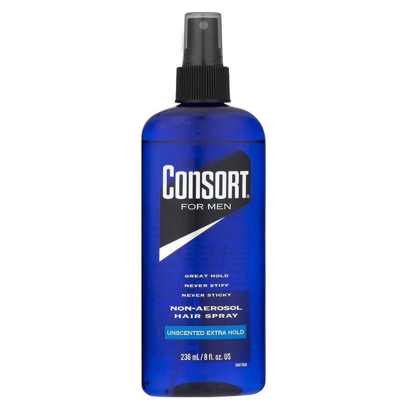 Consort Hair Spray 8oz Unscented X-Hold Pump Non-Aero (2 Pack) - Image 1